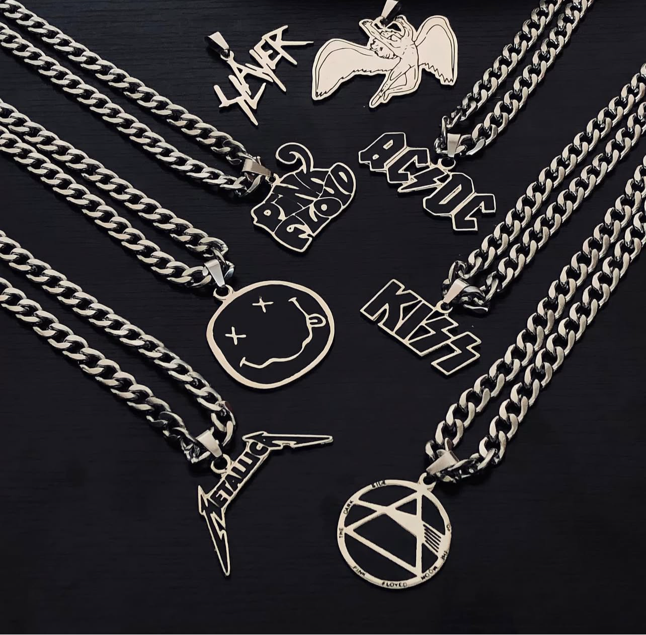 Rock bands chains