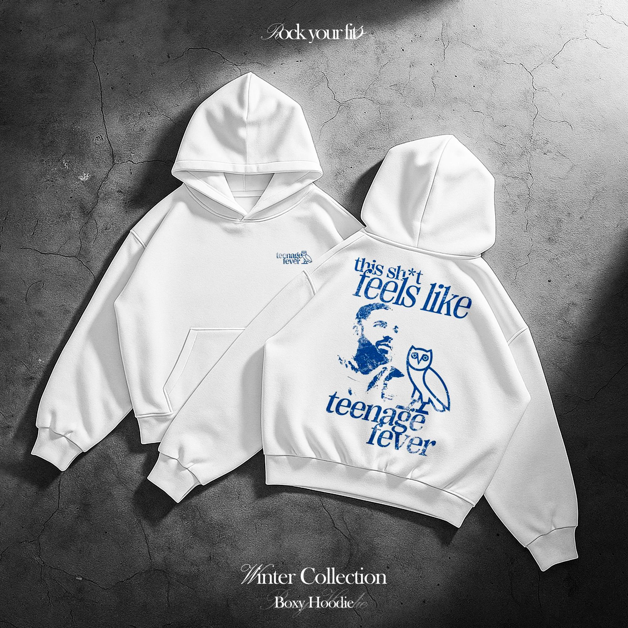 Drake white hoodie v4