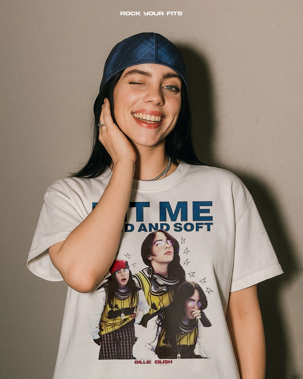billie eilish white t-shirt – Rock Your Fits