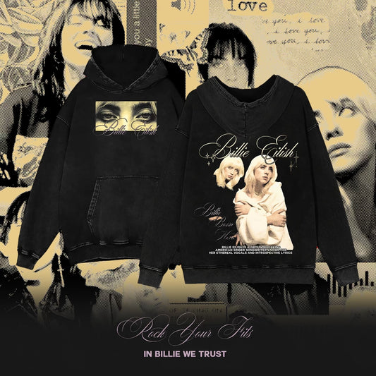 billie eilish washed hoodie