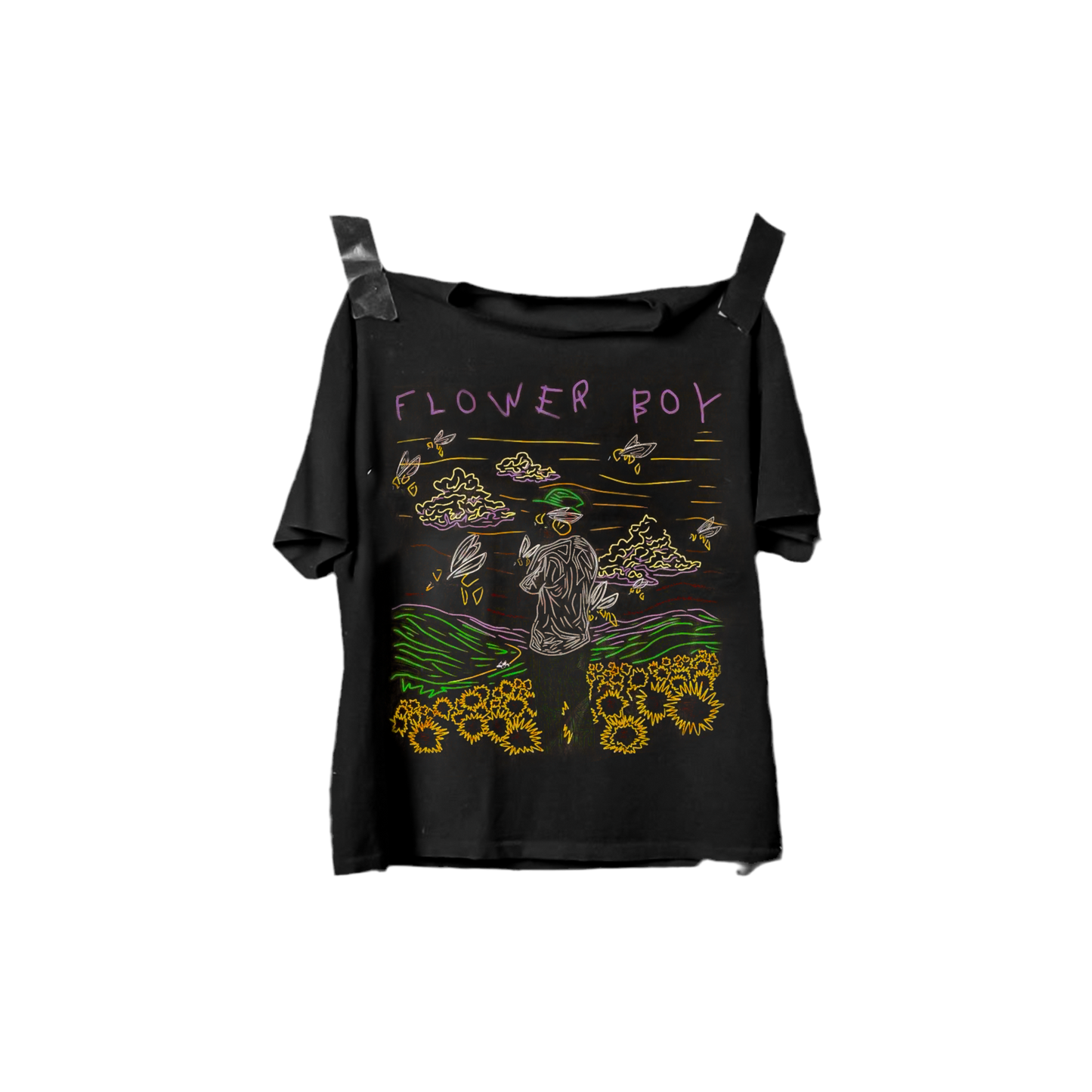 Flower boy black t-shirt